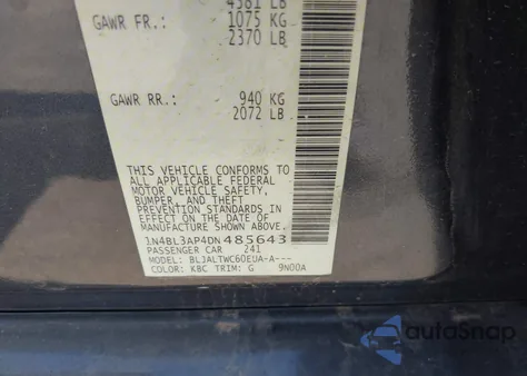 2013 Nissan Altima 3.5 Sv from USA, damaged, VIN 1N4BL3AP4DN485643